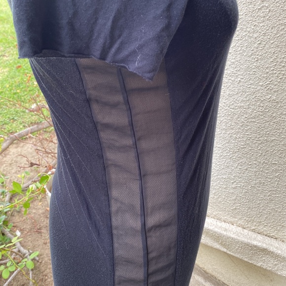 All Saints beautiful black t-shirt dress/coverup with sheer on sides & bottom. - Picture 5 of 10
